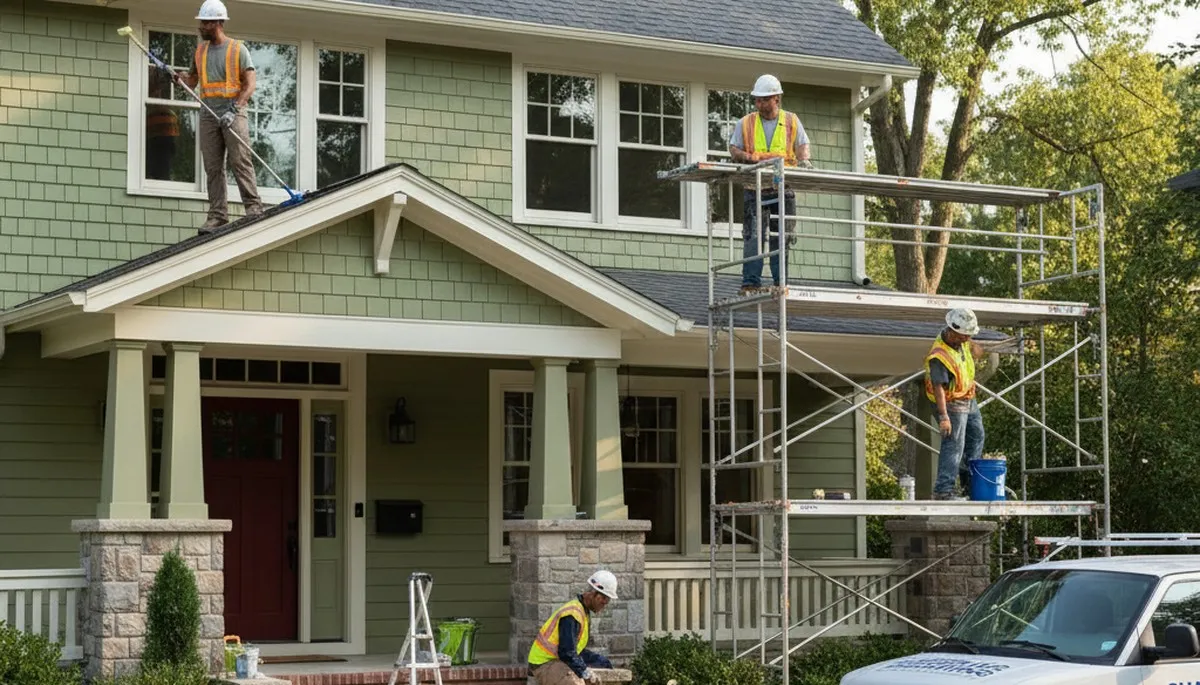 Professional painting team serving Evansville, IN for interior and exterior house painting services