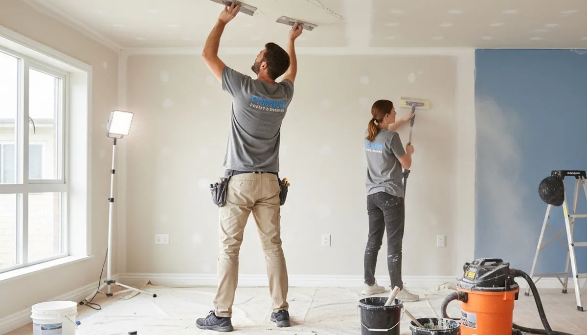 Drywall repair in Evansville, IN for cracks, nail pops, and moisture-damaged walls by Evansville Paint Pros