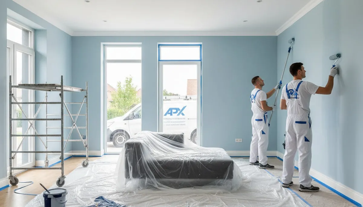 Interior house painting in Evansville, IN by Evansville Paint Pros, featuring durable, professional wall finishes